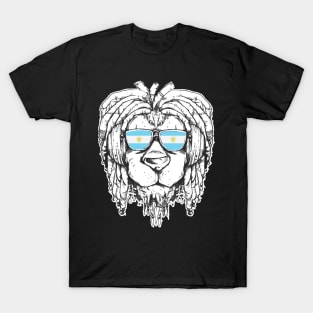 Rasta Reggae Lion Argentina Gift Rastafari T-Shirt